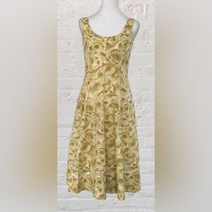 Talbots Floral Yellow Dress